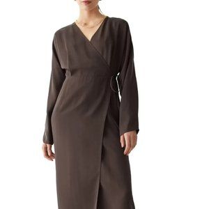 & Other Stories Long Sleeve Midi Wrap Dress 2